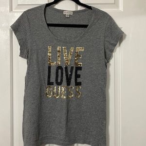‼️SOLD‼️GUESS | Short sleeve shirt with sequins